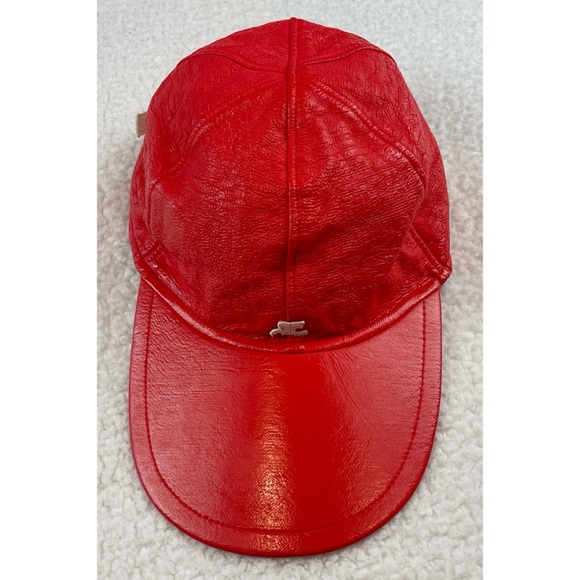 COURRÈGES • Red/White Vinyl Logo Baseball Hat - Picture 2 of 15